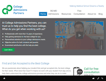 Tablet Screenshot of collegeadmissionspartners.com